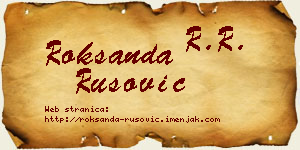 Roksanda Rusović vizit kartica